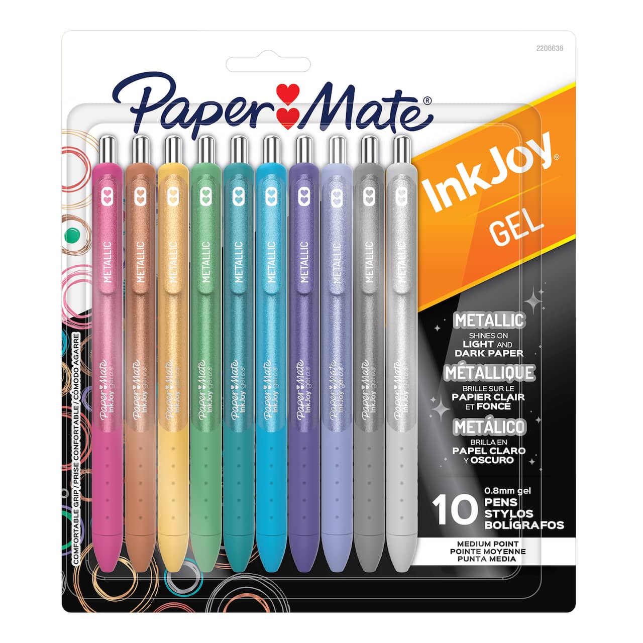 Paper Mate® InkJoy® Medium Point Metallic 10 Color Retractable Gel Pen Set